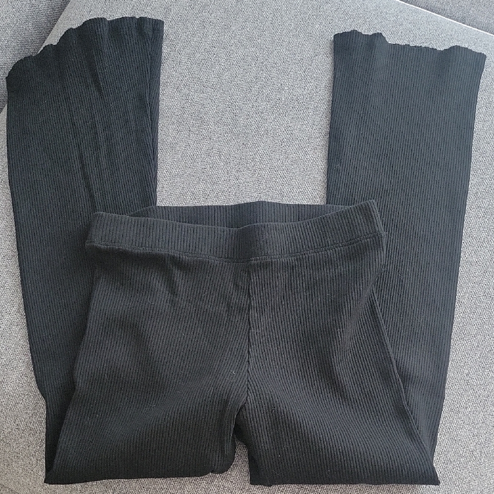 Black Ribbed Pants